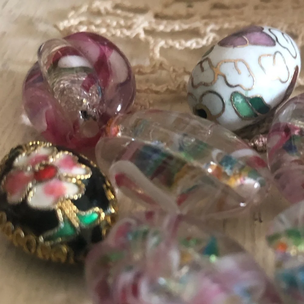 Vintage Murano Glass & Cloisonné Beads